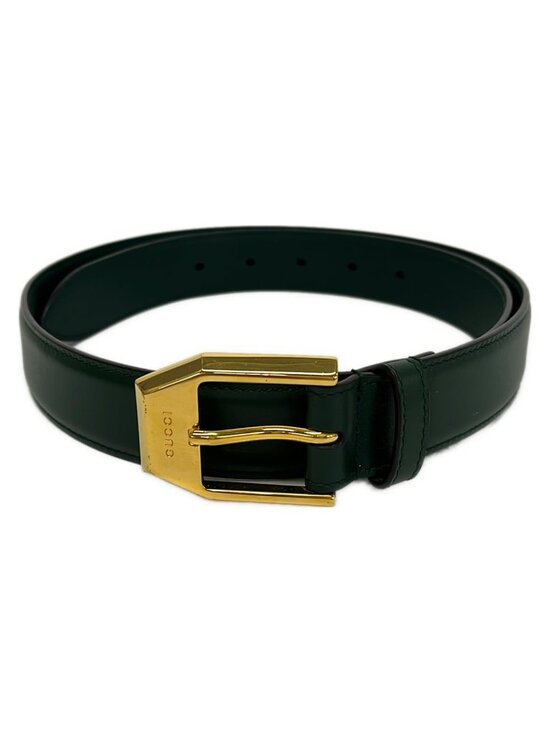 Gucci Belt 85 34 Dark Green Leather